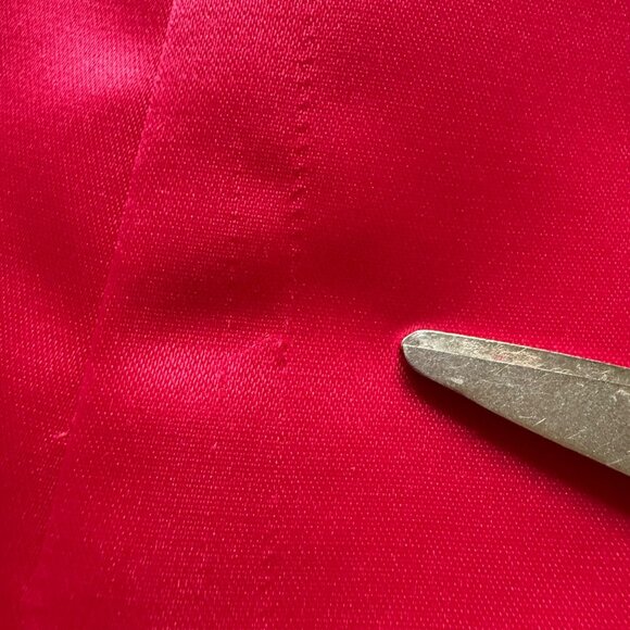 Vintage Jessica McClintock Gunne Sax Size 11/12 Fuchsia Satin Halter Y2K Gown - Picture 13 of 16